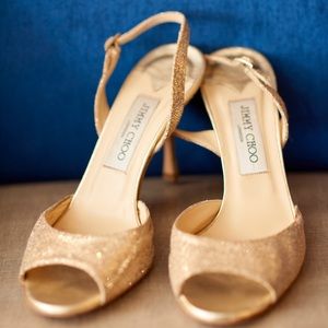 Jimmy Choo (party/wedding/bling) worn less than 5